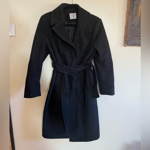 Primark Black Wool Blend Coat - Picture 1 of 3
